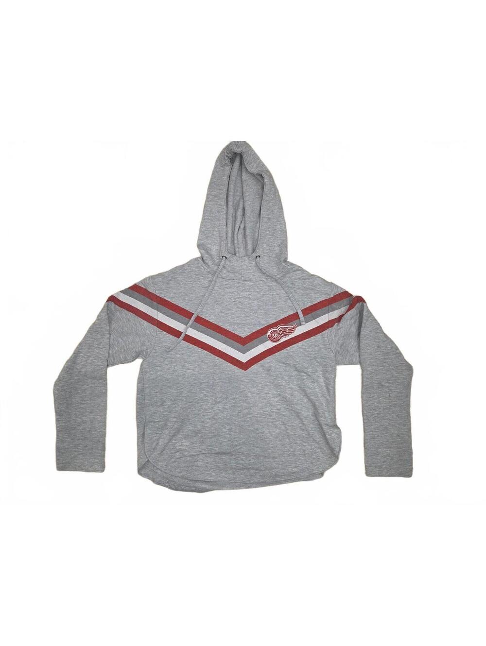 Concepts Sport NHL Detroit Red Wings Gray Pullover Hoodie Sweatshirt Size S